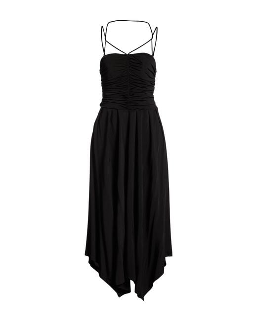 8pm Black Midi Dress Viscose, Elastane