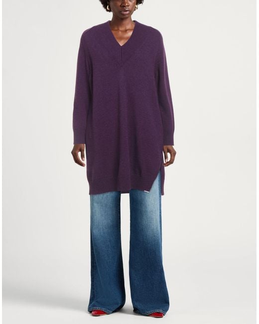 Semicouture Purple Sweater Wool, Polyamide