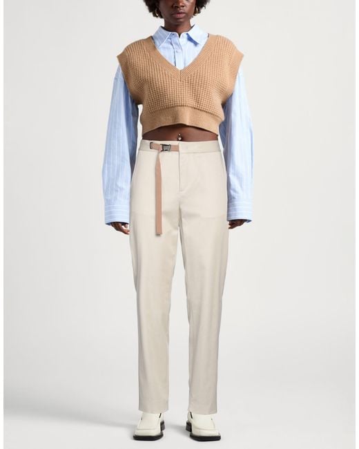 Eleventy White Ivory Pants Lyocell, Cotton, Modal, Elastane