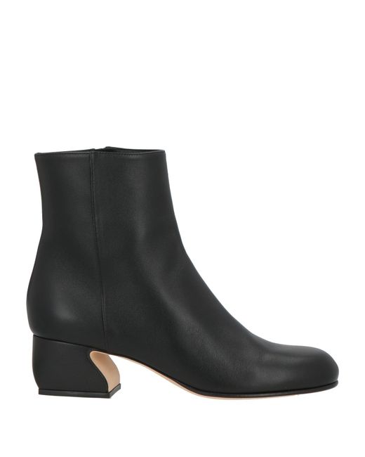 Sergio Rossi Black Ankle Boots Leather