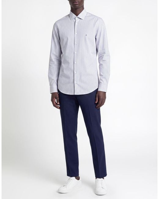 Calvin Klein Blue Shirt Lyocell, Polyamide, Elastane for men