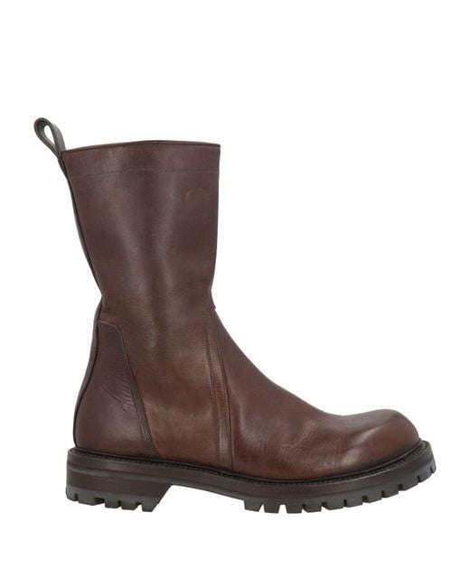 Rick Owens Brown Chocolate Boot Leather for men