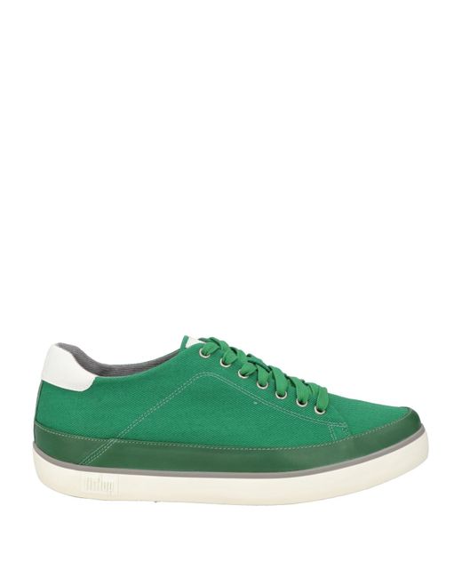 Fitflop Green Sneakers Textile Fibers, Leather for men