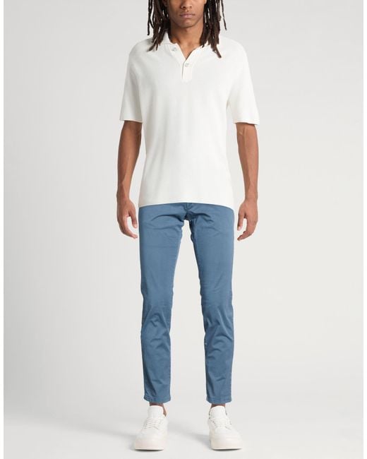 Roy Rogers Blue Slate Pants Cotton, Elastane for men