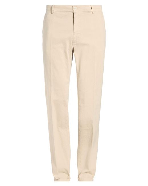 Trussardi Natural Pants Cotton, Elastane for men