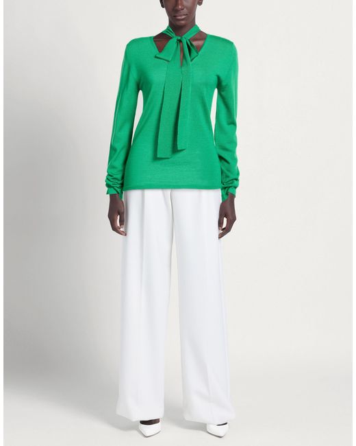 SOLOTRE Green Sweater Wool, Silk