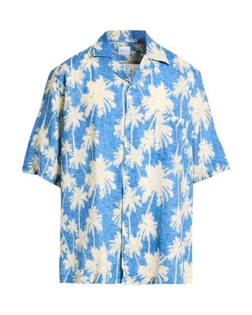 Bagutta Blue Shirt Linen for men