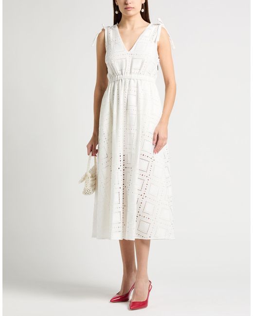 MSGM White Midi Dress