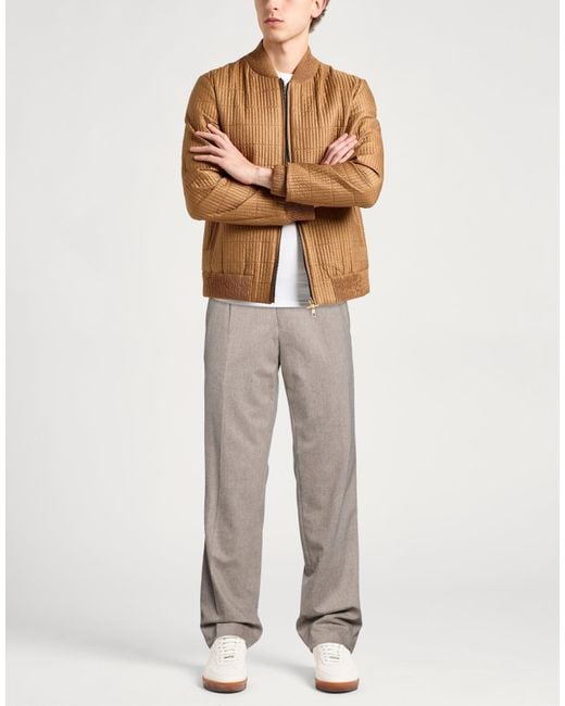 Santaniello Gray Pants Wool, Elastane for men