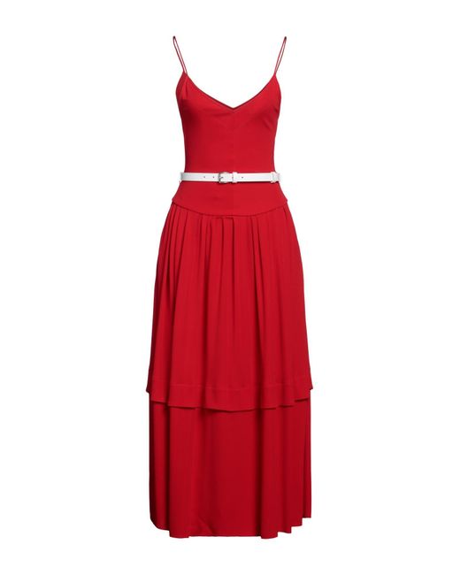 Victoria Beckham Red Midi Dress