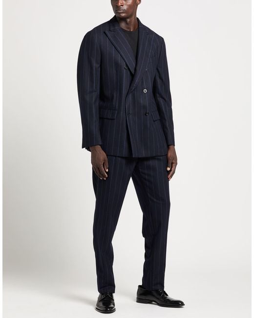 Boglioli Blue Midnight Suit Virgin Wool for men
