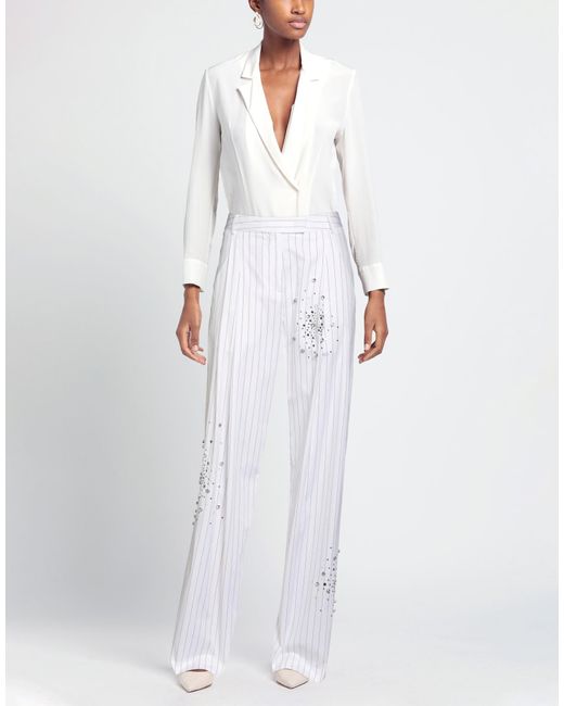 DES_PHEMMES White Pants Cotton