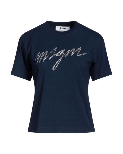 MSGM Blue T-shirts