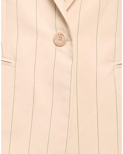Soallure Natural Blazer Viscose, Polyester