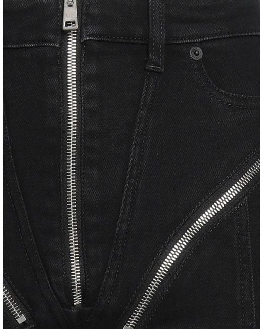 Mugler Black Jeans Cotton, Elastane