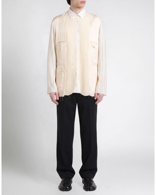 Maison Margiela Natural Ivory Shirt Mohair Wool, Virgin Wool, Viscose, Cupro for men