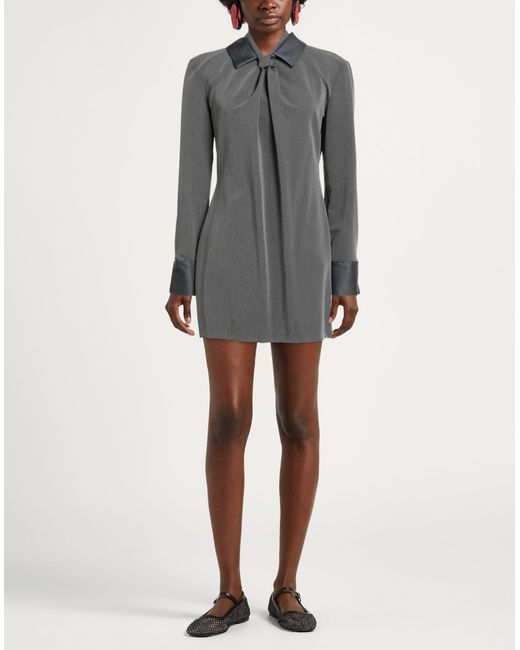 ViCOLO Gray Mini Dress Polyester, Viscose, Elastane