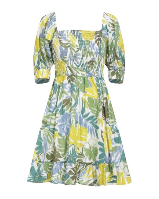 Liu Jo Green Military Mini Dress Cotton
