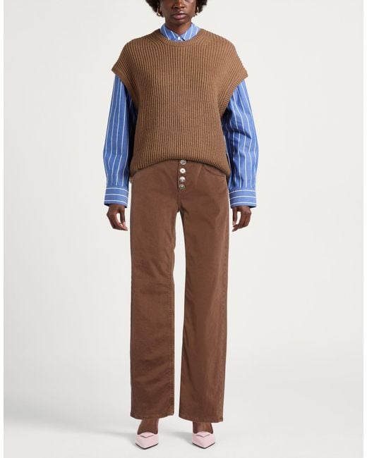 Dondup Brown Pants Cotton, Elastane