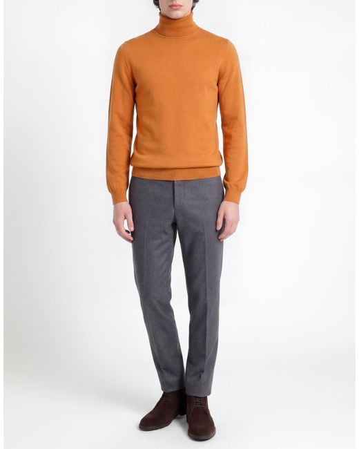 Zanone Orange Turtleneck for men