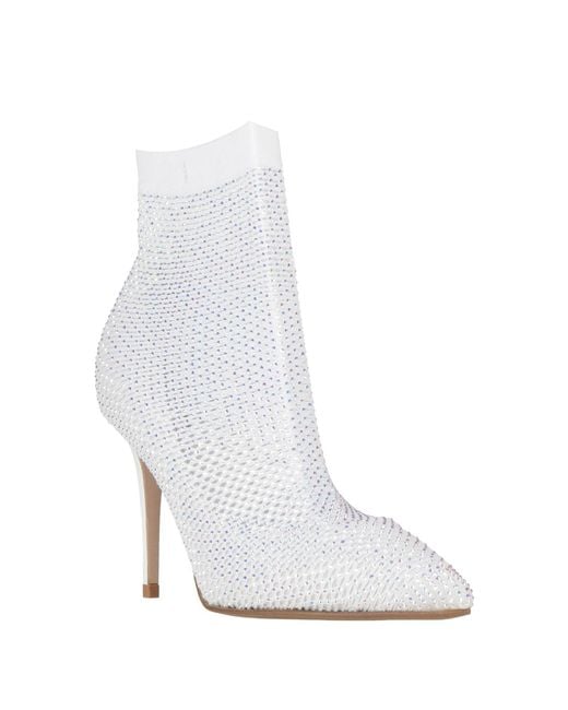 Le Silla White Ankle Boots