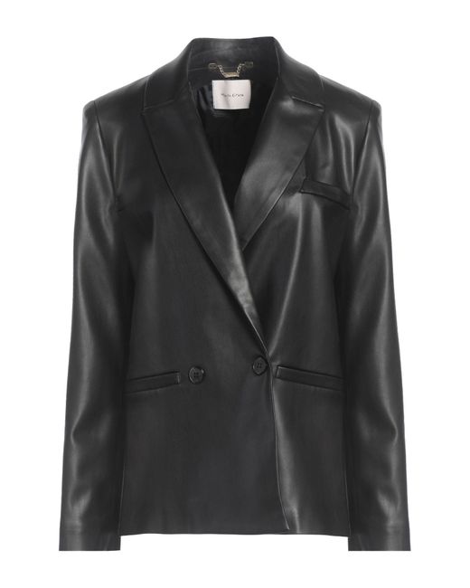 Manila Grace Black Blazer Polyester, Polyurethane
