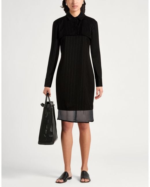 Malloni Black Mini Dress Polyester, Viscose, Elastane