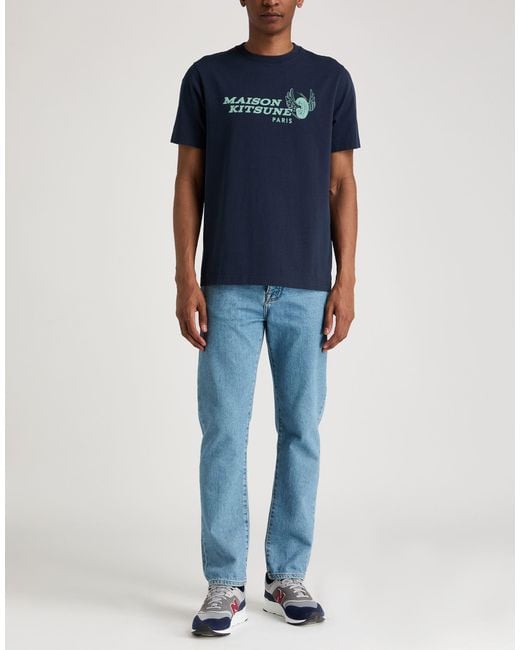Maison Kitsuné Blue T-Shirt Cotton for men