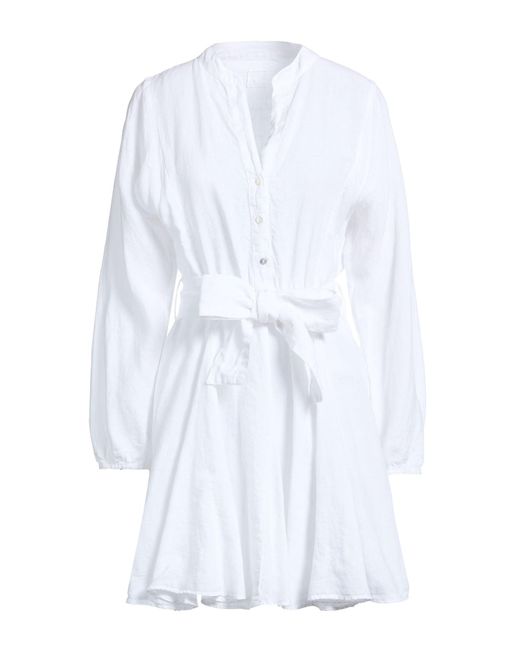 120% Lino White Mini Dresses