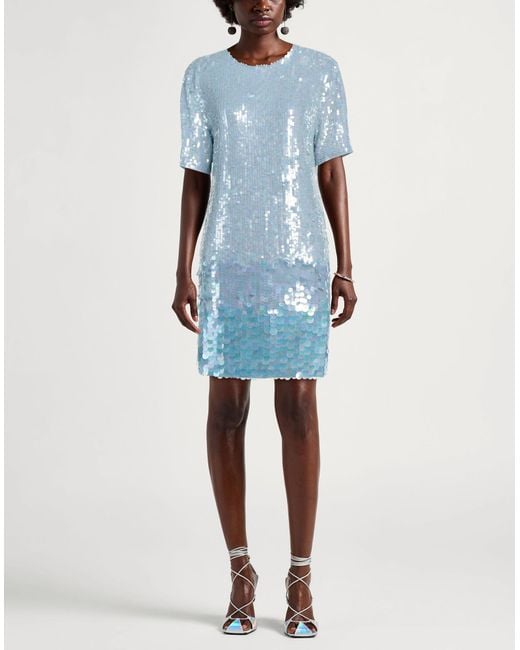 P.A.R.O.S.H. Blue P.A.R.O..H. Mini Dress Polyamide, Elastane, Pvc