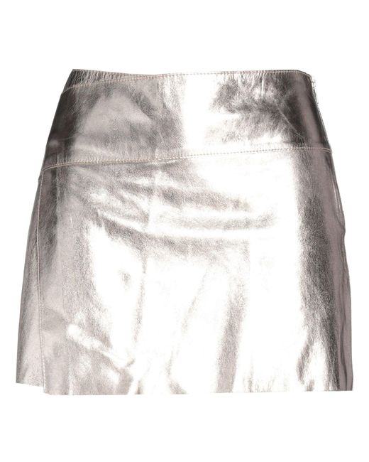 Ba&sh Mini Skirt in Platinum (White) | Lyst