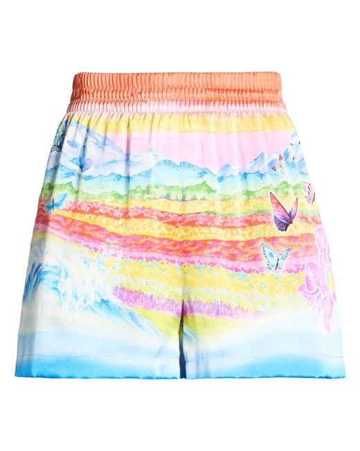 Casablanca Blue Light Shorts & Bermuda Shorts Silk
