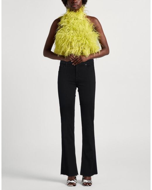 7 For All Mankind Black Pants Cotton, Lyocell, Polyester, Viscose, Elastane