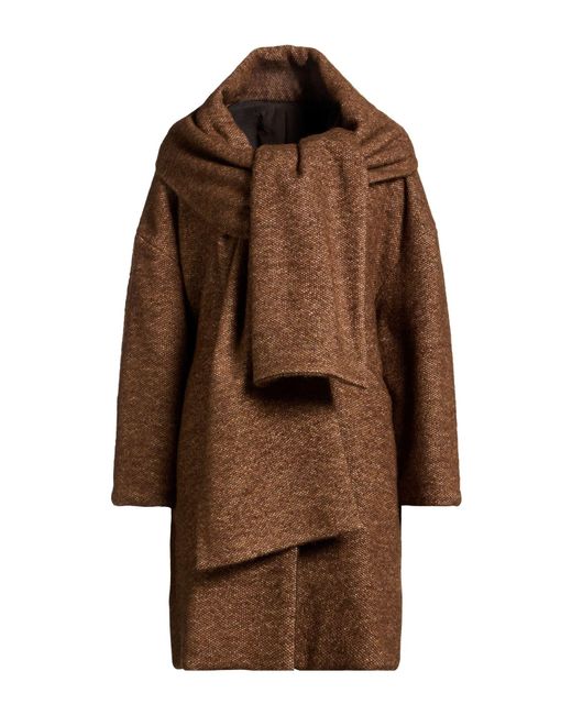 BRERAS Milano Brown Dark Coat Wool, Synthetic Fibers, Acrylic, Mohair Wool, Alpaca Wool