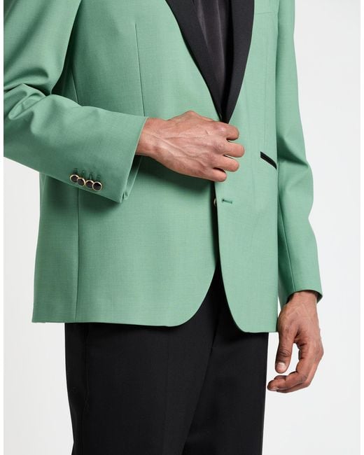 PT Torino Green Blazer Virgin Wool, Polyamide, Elastane for men