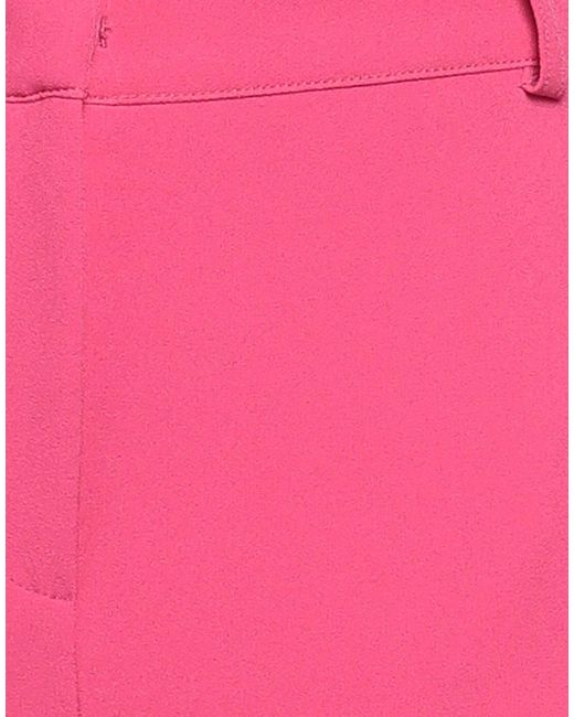 Anna Molinari Pink Fuchsia Pants Polyester, Elastane