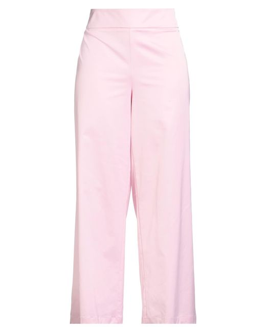 SENSO by ATMOSFASHION Pink Pants Polyester, Cotton, Elastane
