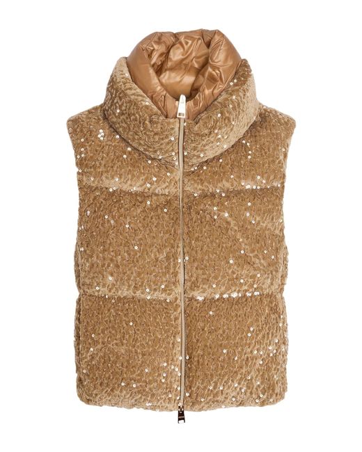 Herno Brown Sand Vest Polyester