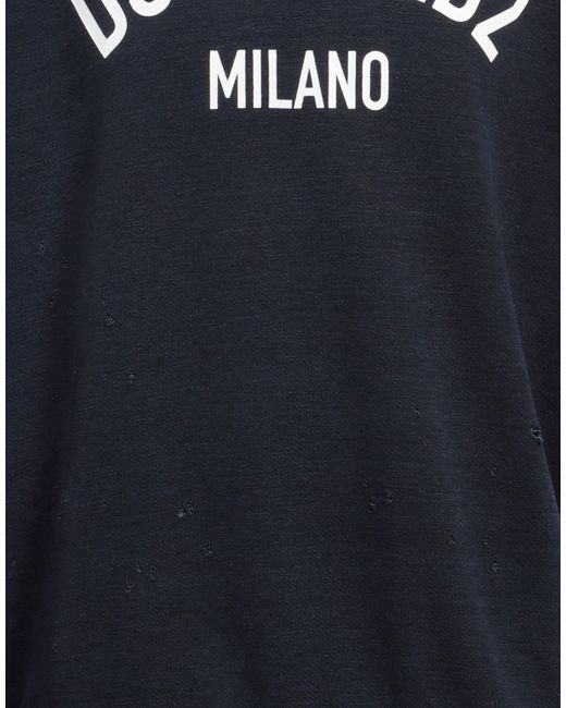 DSquared² Blue Sweatshirt Cotton, Elastane for men