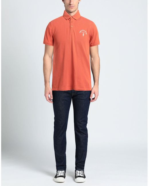 Trussardi Orange Polo Shirt for men
