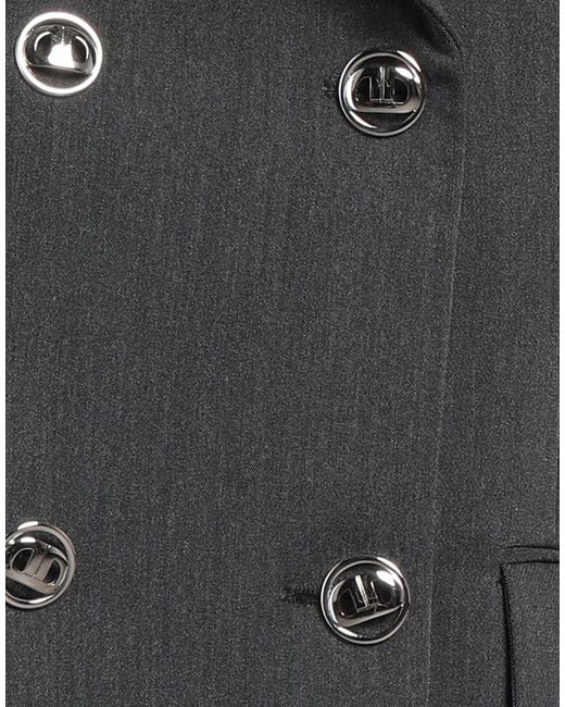 DIVEDIVINE Black Blazer Polyester, Viscose, Elastane