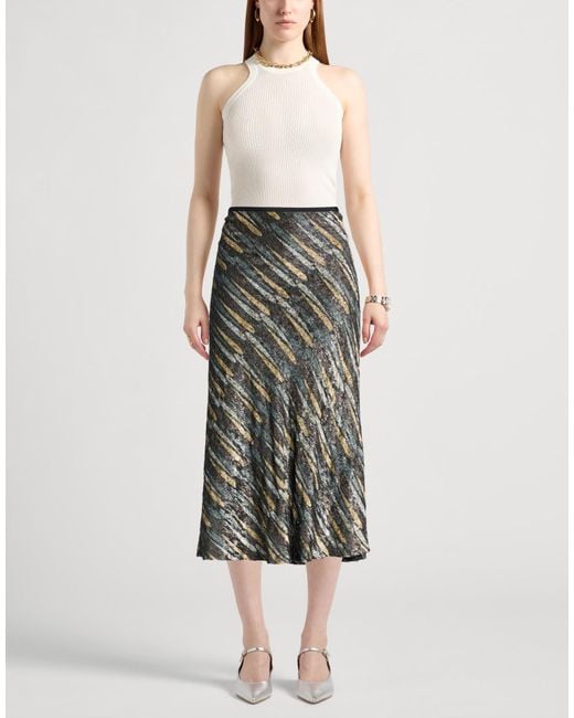 Siyu Gray Midi Skirts