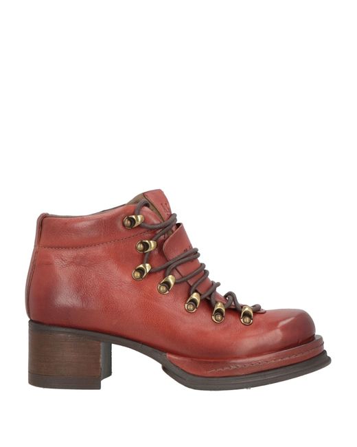 A.s.98 Red Ankle Boots