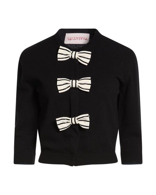 Valentino Garavani Black Cardigan Virgin Wool, Polyester
