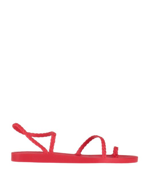 Ancient Greek Sandals Red Thong Sandal