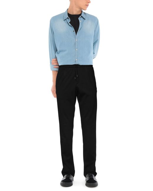 Berwich Black Pants Viscose, Polyamide, Elastane for men