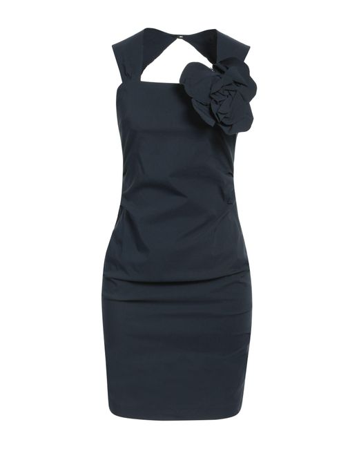 Siste's Blue Mini Dress Viscose, Nylon, Elastane