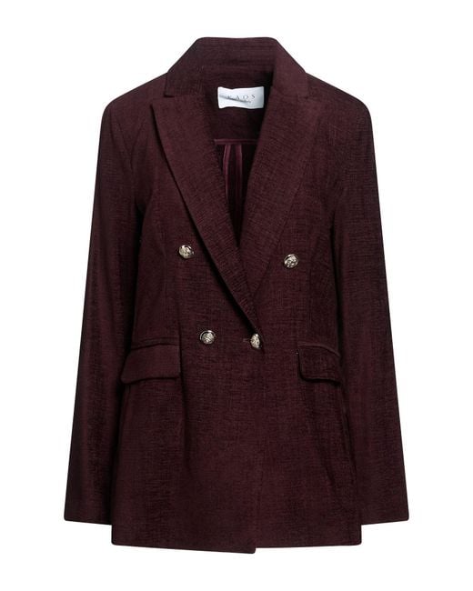 Kaos Purple Burgundy Blazer Viscose, Cotton, Polyamide