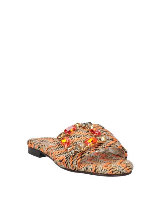 Emanuela Caruso Brown Sandals