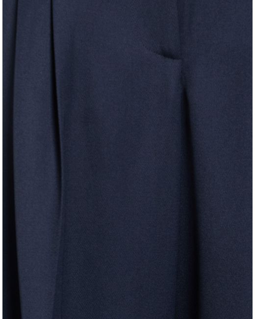 McQueen Blue Pants Wool